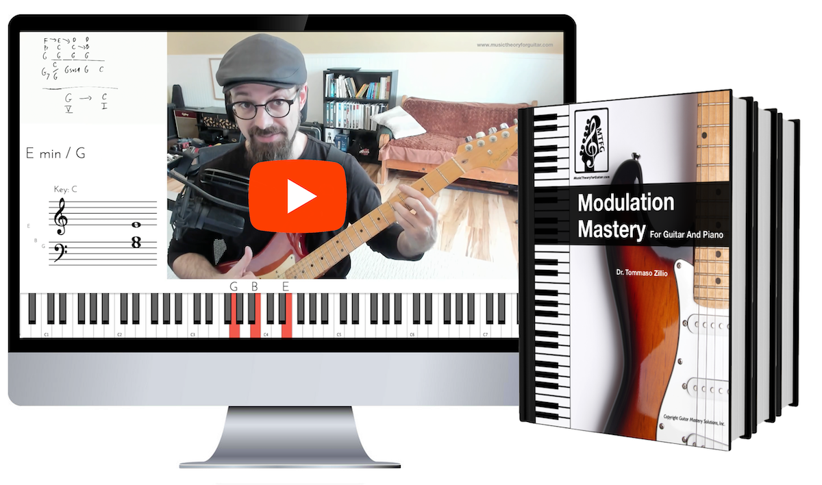 guitar piano modulation key change